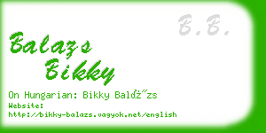 balazs bikky business card